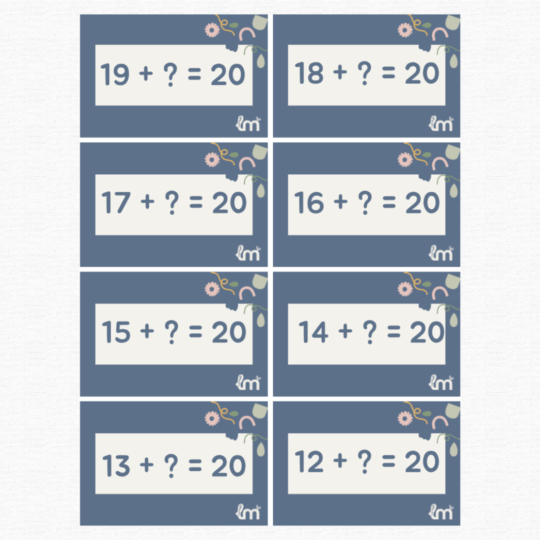 Flashcards: Building to 10 + 20