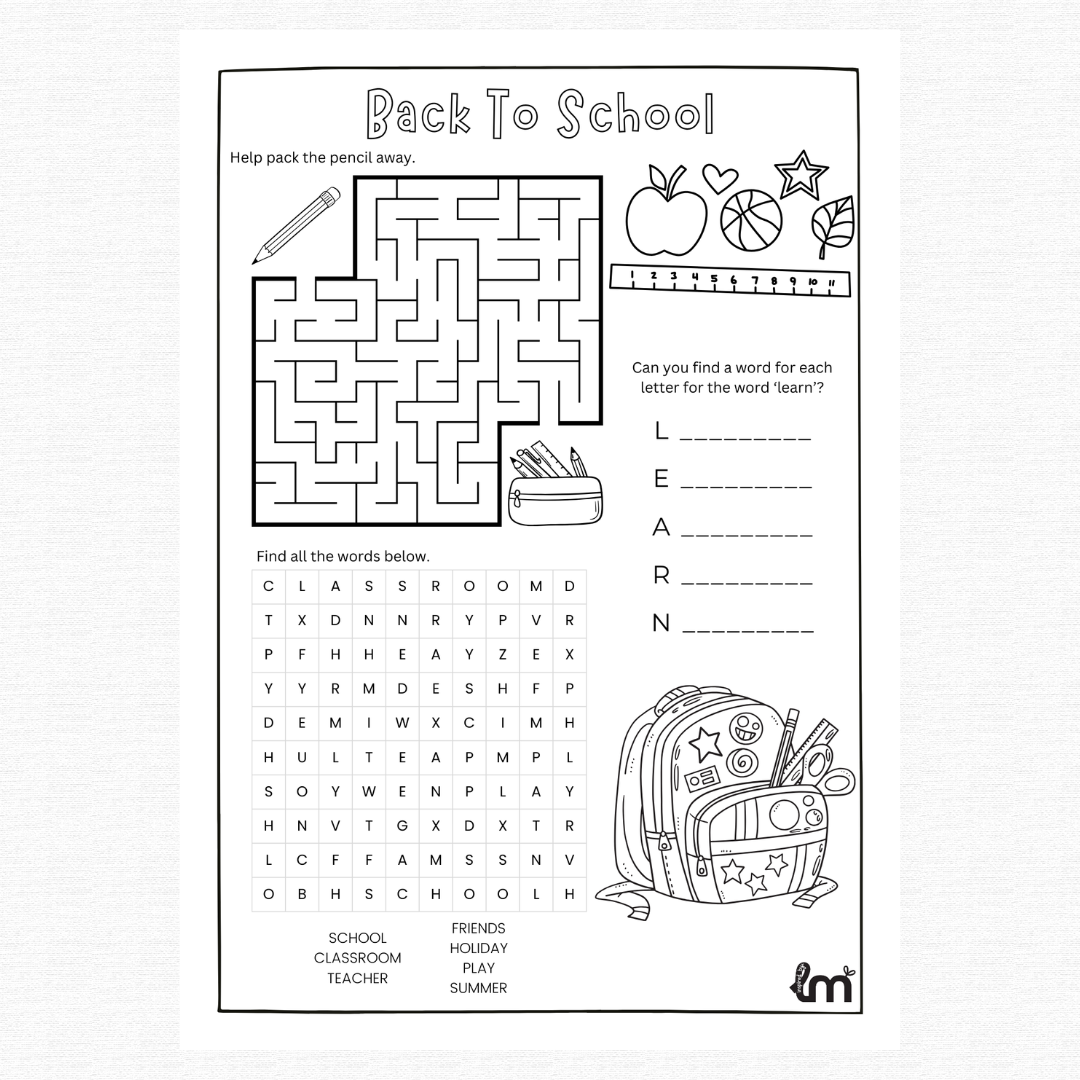 Back to School Activities