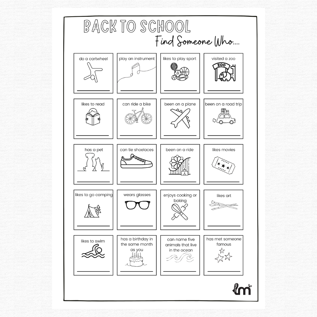 Back to School Activities