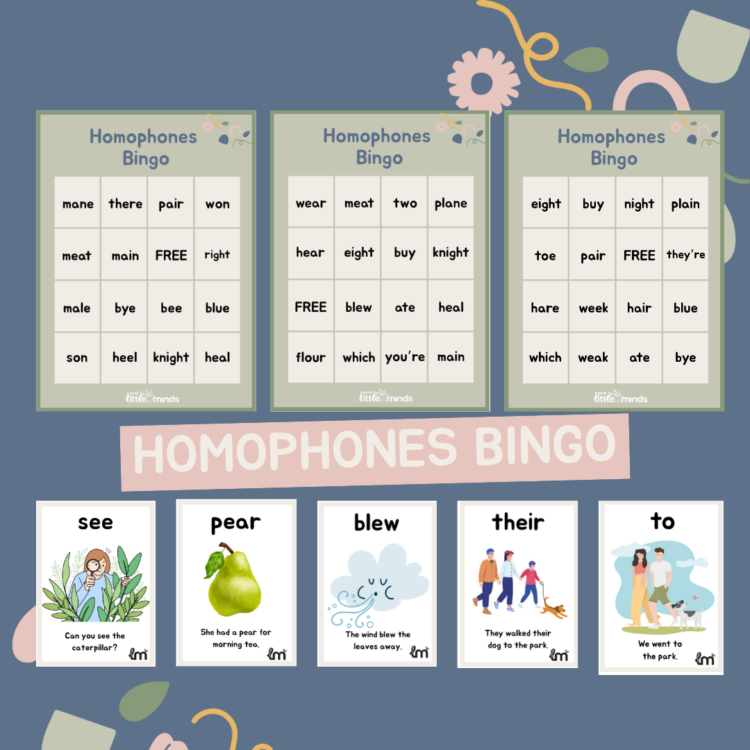 Homophones Bingo
