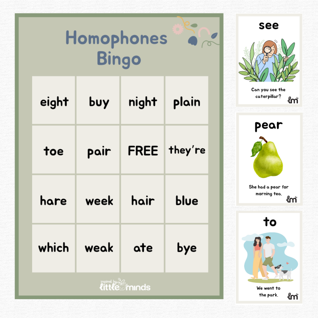 Homophones Bingo