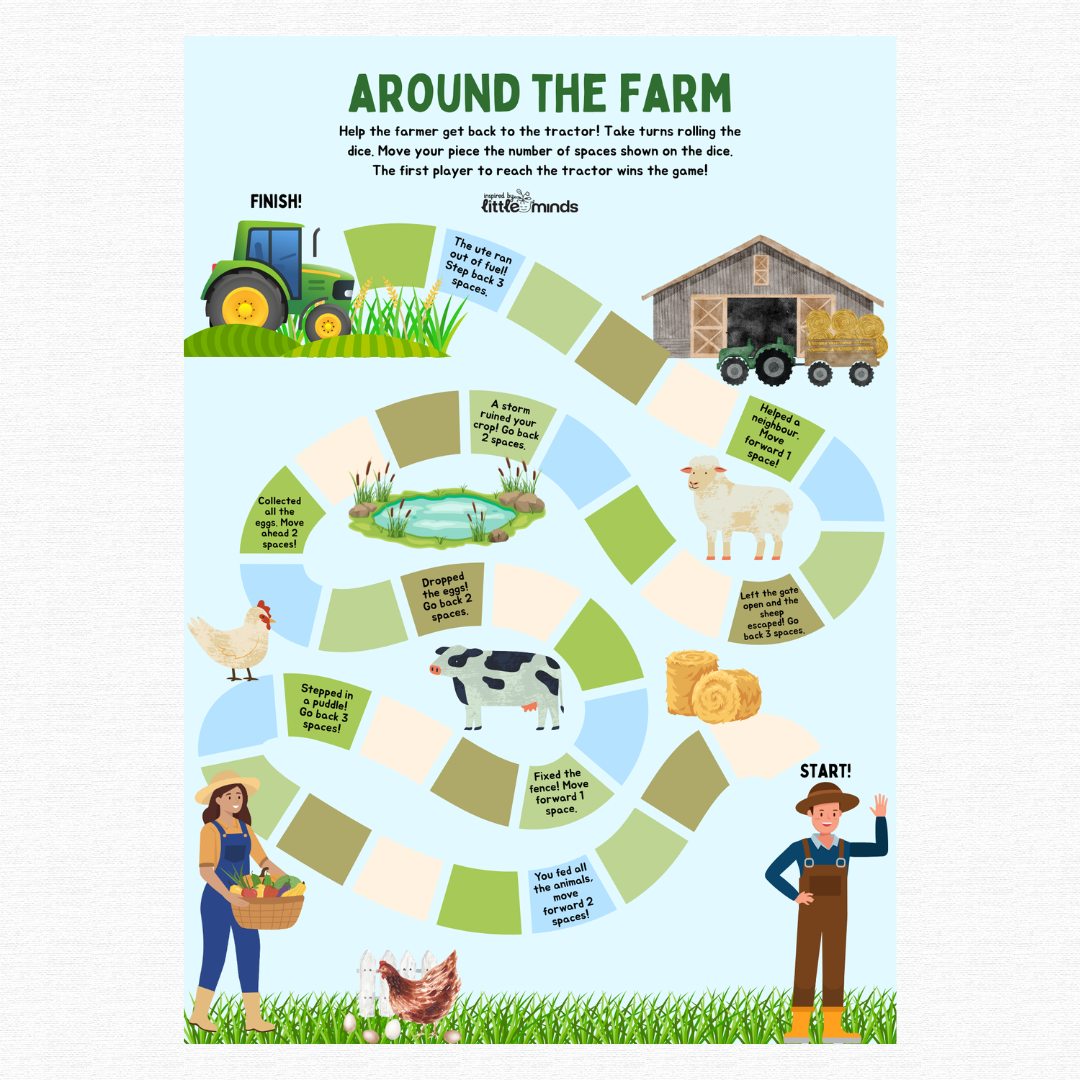 Around the Farm Game Board