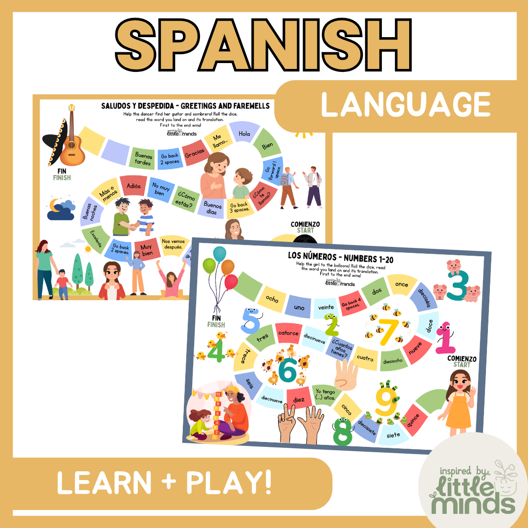 Spanish Vocabulary Game Boards