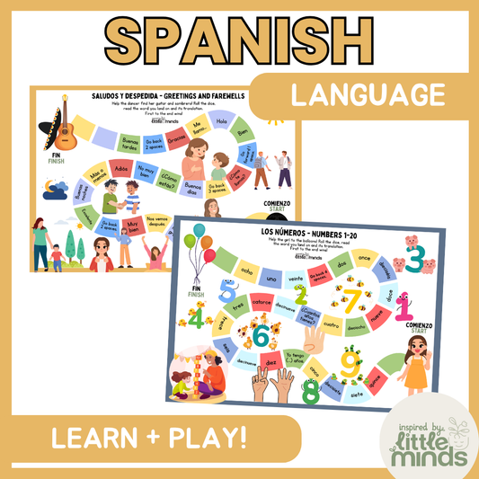 Spanish Vocabulary Game Boards