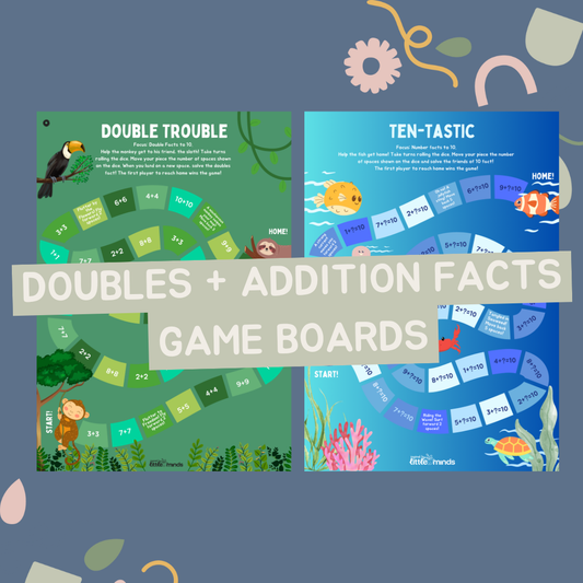 Doubles + Addition Facts Game Boards