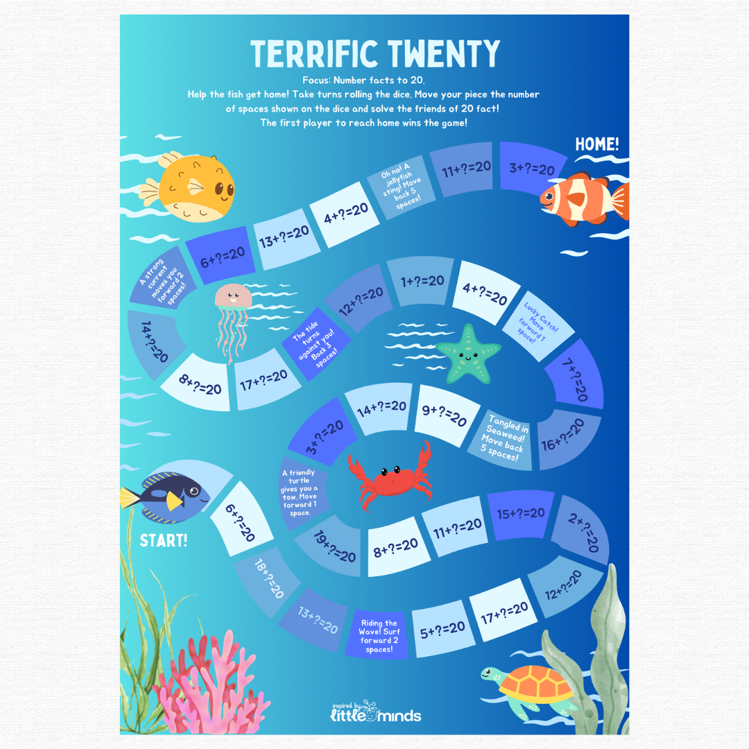 Doubles + Addition Facts Game Boards